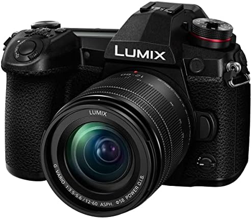 Panasonic Lumix G9 4K Câmera sem espelho com Lumix G Vario 12-60mm f/3.5-5.6 Lente, pacote com acessórios gratuitos e suíte de software PC