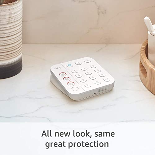 Kit de 9 peças de alarmes de anel reformado certificado-sistema de segurança doméstica com monitoramento profissional 24/7 opcional-trabalha com Alexa