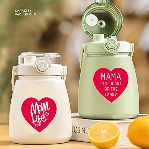 Enrole de presente adesivos felizes Design de coração rosa doce para decorações do dia das mães 1 polegada 500 etiquetas