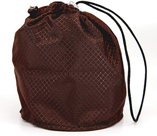 Knowknits Goknit Chocolate Brown Jewel Pouch Knitting Project Bag com Loop & Drawstring