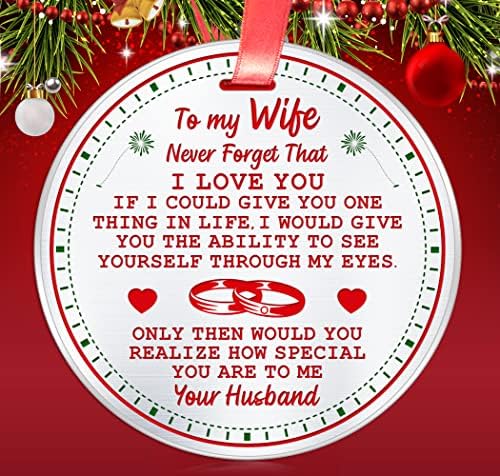 Esposa presentes do marido- para minha esposa nunca esqueça que eu te amo ornamento de Natal- X Mas Decoração Idéia de Presente para