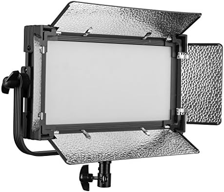 Ikan Soft Bi-Color 3200K-5600K 1 x Meia luz LED com portas de celeiro, ajustável-preto