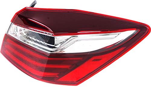 Conjunto da luz traseira de garagem compatível com -2017 Honda Accord Sedan de halogênio externo, lado do passageiro