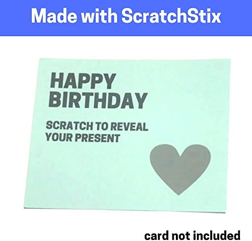 Pacote 400 - Scratchstix Scratch off Adesivos, Cartões de arranhões DIY - 3/4 , cinza