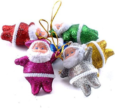 JJ Store 6pcs Mini pingente pendurado decorações de árvores de Natal enfeites de festa de natal