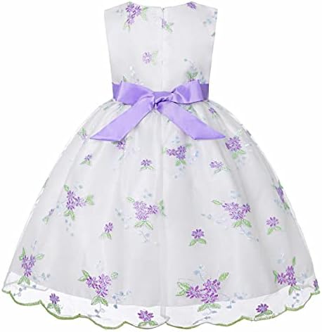 Vestido bordado vestido bowknot malha princesa tutu vestido garotas garotas de verão malha bordada de 12 meses roupas garotas