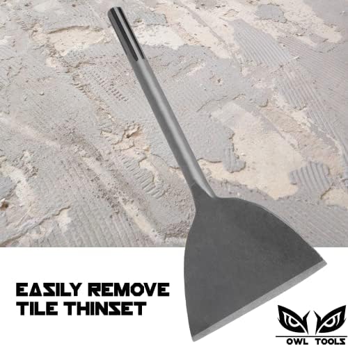 6 SDS largura Max Chisel Bit Tile Grout Thinset Remonet Tool - Compatível com todos os Hammers do SDS Max Rotary