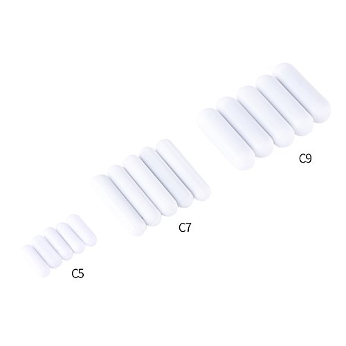 Barra de mistura magnética ftvogue para solução líquida de líquido química biológica 5pcs Tipo-C cor branca [c7*30mm], mexendo equipamento de agitação de mistura