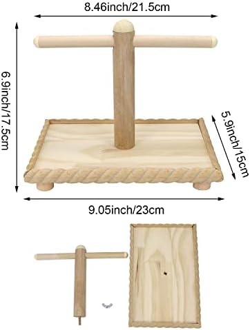 LITEWOO PARROT PARROT PDINT STAND Wood Quartz Sandcage Princadeiro Play Gym T Polas encaixes para periquitos periquitos Cockatiel Cockatoo conure pombinhos Finches D