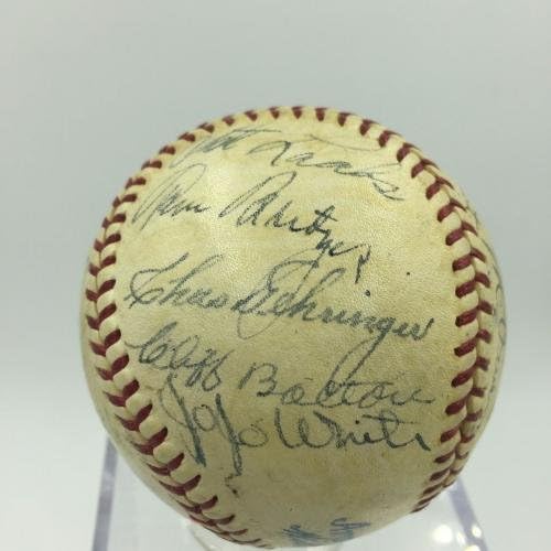 Beautiful 1937 Equipe de Detroit Tigers assinou al beisebol Hank Greenberg JSA COA - Bolalls autografados