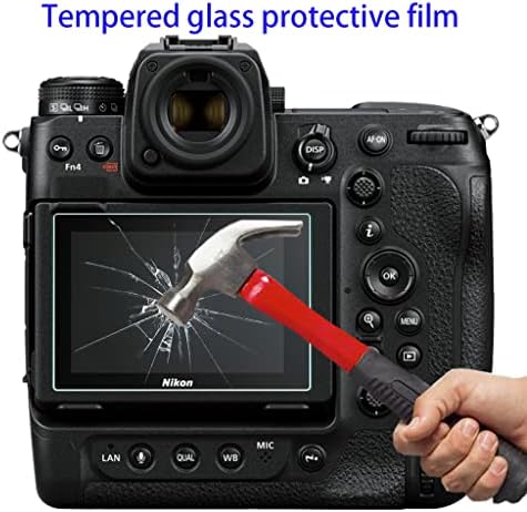 Huipuxiang Top + Screen Protector Compatível com a câmera Nikon Z9 Z8, 0,3mm de alta definição 9h Draga óptica LCD Premium Glass Protective
