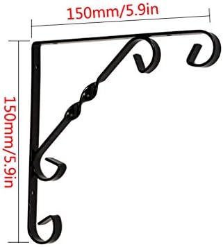 Suportes de prateleiras de triângulo, suporte moderno de montagem de parede simples, prateleira de flor da estante de parede, suporte de montagem de ferro fundido, com acessórios de parafuso