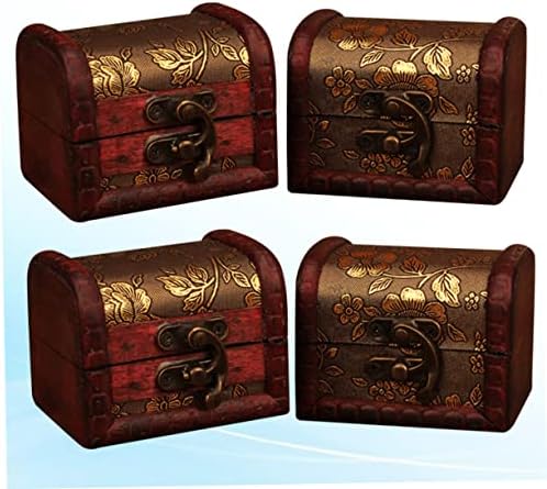 StoBok 4pcs Box Caixas de Favor de Casamento Caixas de Bracelete Caixas de Presente Caixa de Presente Caixa Vintage Caixa de Váxi