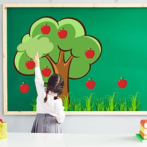 Boletim de árvore da sala de aula nosiny Setor de bulletim de árvore de verão Adesivo e recorte de árvores com folhas verdes conjunto de tábuas de aviso para o jardim de infância da decoração da casa elementar