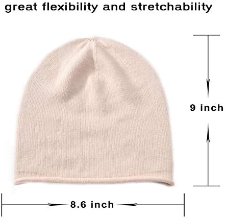 chapéus de gorro de malha de inverno jaxmonoy para mulheres ， caxemira lã mistura quente malha macia de chapéu de capitão de skully