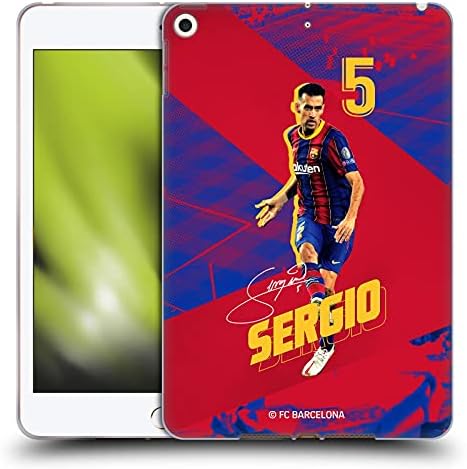 Projetos de capa principal licenciados oficialmente FC Barcelona Sergio Busquets 2020/21 Primeira equipe do grupo 1 de gel macio compatível com Apple iPad mini