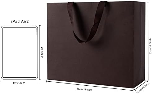 SDOOTJEWELRY 12PCS GRANDE BELHA BOND BOLD com alça, 14,9 '' × 5,7 '' × 12,6 '' sacolas extras grandes para presentes, sacolas