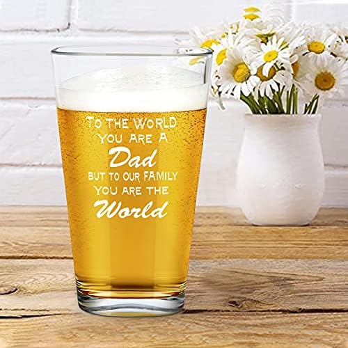 Presente engraçado de pai no dia dos pais, copo de cerveja do mundo do pai, copo de cerveja exclusivo para pai, novo pai,