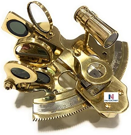 3 Capitão Brass Sextant Náutico Coleção Marinha Presente