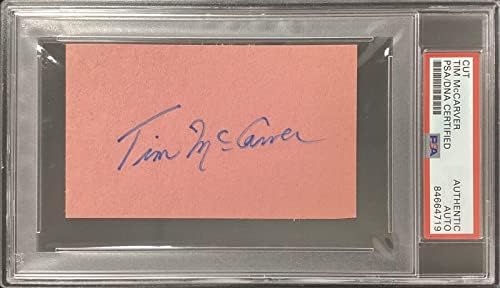 Tim McCarver assinado Corte Página 4x2 Baseball St Louis Cardinals Autograph PSA/DNA - Bolalls autografados