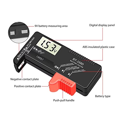 Universal BT-168D Battery Tester Verificador Universal Battery Tester Monitor para AAA C D 9V 1.5V Botão Baterias Baterias Bateria