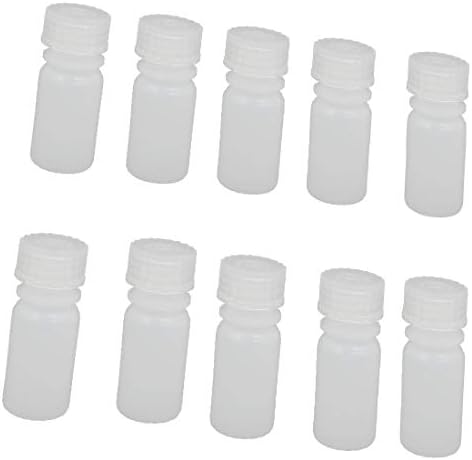 X-dree 4ml HDPE Tampa de parafuso de plástico Bulgente de bocal largo Garrafa de armazenamento Clear 10pcs (Bottiglia di Stoccaggio del Reagente della Bocca del Tappo A Vite di Plasticha 'Hdpe di 4ml Chiaro Chiaro 10pcs