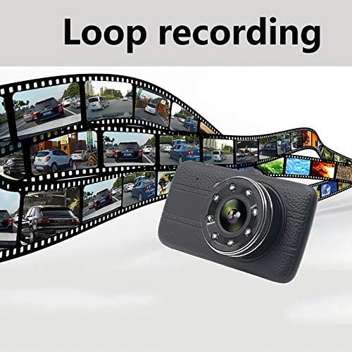 LSJZZ Driving Recorder, usado para carro grande angular de 170 ° com monitor de estacionamento 1080p com sensor de gravidade, vídeo em loop, monitoramento móvel inteligente