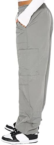 Calças de carga de cintura baixa feminina Casual cor sólida harajuku vintage y2k Low Rise Baggy Jogger relaxado calças de filtragem
