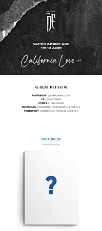 Super Junior D&E contagem regressiva 1ª Álbum 3 Versão Conjunto CD+1p Poster+128p Photobook+1p PhotoCard+1p PhotoPrint+Mensagem