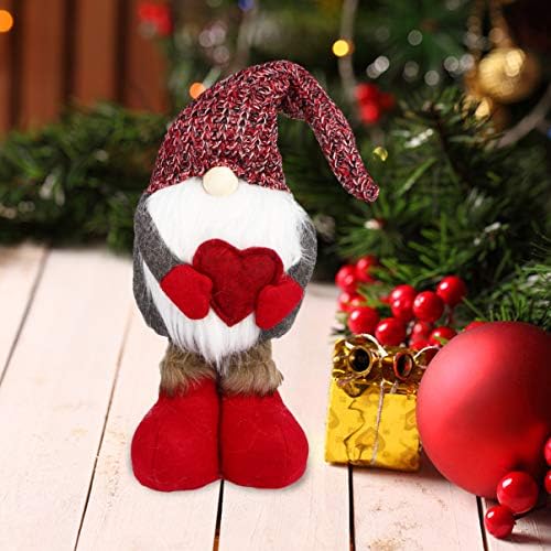 Nuobesty Plushie 1pc Christmas Santa Gnome Plush Doll, boneca anã de elfo de Natal, bonecas sem rosto, elfos de Natal