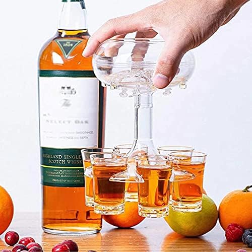 Dispensador de licor ccbuy 6 tiro de vidro de vidro de vidro whisky cerveja Dispensador de bebidas ferramentas de bebida para o bar de festa em casa de Natal