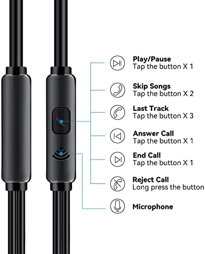fones de ouvido IRAG A101C USB C fones de ouvido com microfone - plugue de ouvido com ear -ear de microfone para o Samsung
