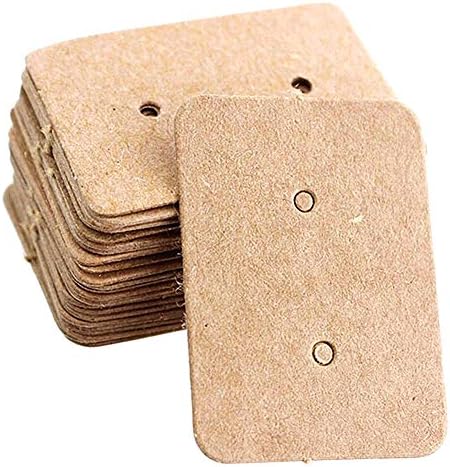 Cartões Grey990 100 X Brincos Cartões ， Kraft Paper Display para Brincho Jóias Ear presas Durável Durável