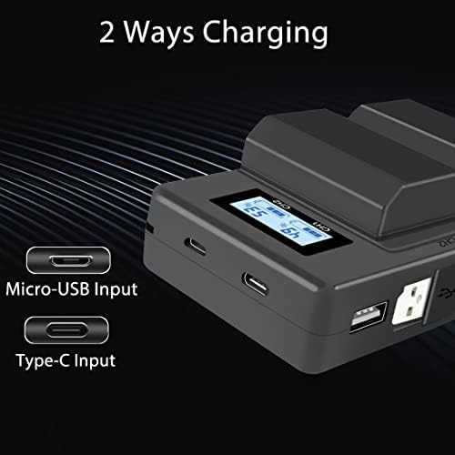 Topcine 2 Slot NP-FZ100 Battery Charger, NPFZ100 Fast Charger Compatible for Sony Alpha ZV-E1 A7III A7RIII ZVE1 A7R IV