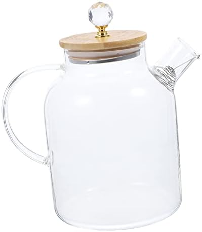 Zerodeko 2pcs Vidro Cooler Cool Tea Kettle Kettle Glass Tule de vidro Vidro Área de água Pote de chá transparente arremessador