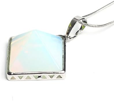 Hongjintian - Opal de pedras de gemas artificiais poderosas pingentes de cristal de quartzo para colares aprox.0.86inches