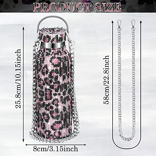 Diamond Water Bottle Bling Rhinestone Aço inoxidável garrafa térmica Recarregável Bamase de água com garrafa de água