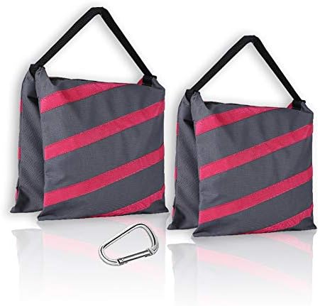 Esingmill Saddlebag Sand Bags para equipamentos de vídeo de fotografia, 2 Pacote de sacos de peso de saco de areia vazios