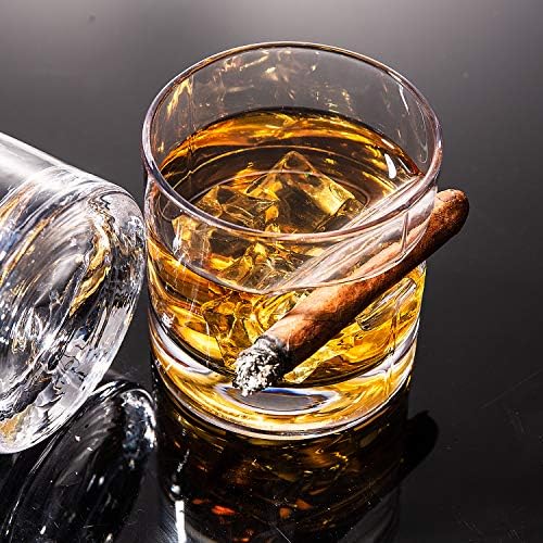 Vastto 11 onça de vidro de uísque clássico, para bourbon, escocês, coquetel, uísque irlandês, conjunto de 2