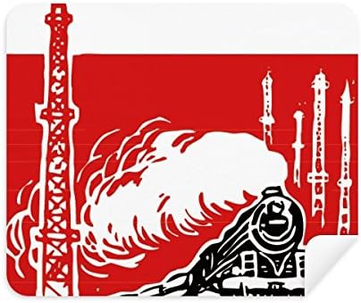 China Torre do trem a vapor de limpeza vermelha limpador de tela 2pcs Camurça tecido