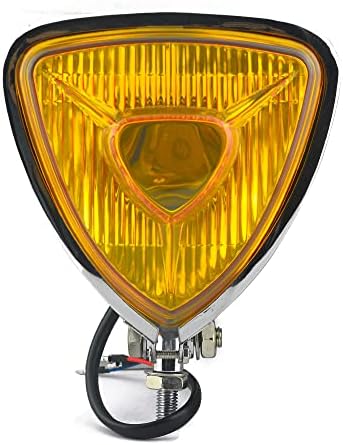 Farol retro lâmpada cabeça h4 lâmpada halogênio alto/baixo motocicleta lâmpada de cabeça cromo âmbar âmbar