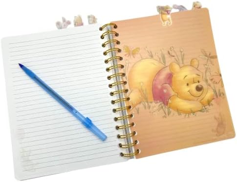 Projetos inovadores Disney Winnie the Pooh Tab Journal Notebook, Spiral Bound, 144 Páginas ladeadas, 8 x 7 polegadas