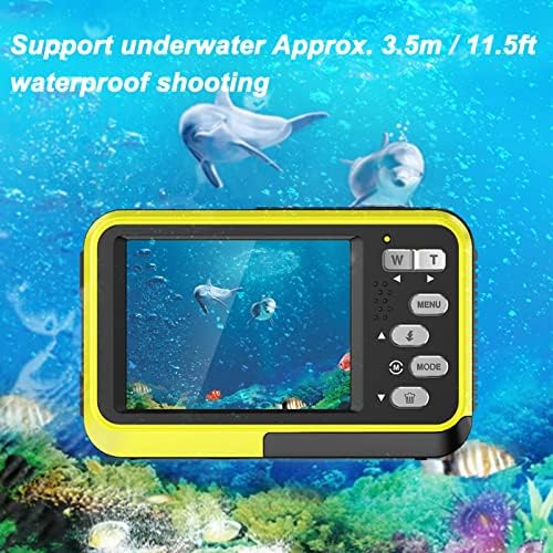 Câmera subaquática 3,5m, Full HD 2.7K 48MP Video Recorder com Câmera VLog Impermeável Zoom Digital IPS de 1,7 polegada