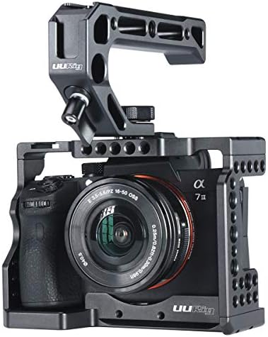 Gaiola de câmera para Sony A7iii/a7riii/m3 Padrões de liberação rápida no estilo arca padrão + kits de acessórios de alça superior para a série Sony A7iii