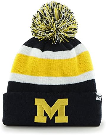 '47 Brand Breakaway Cuff Beanie Hat com Pom Pom - NCAA Capinho de malha de inverno com alojamento