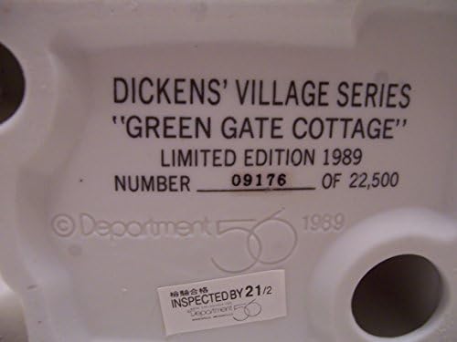 Departamento 56 Green Gate Cottage Limited Aditition Dickens Village Series