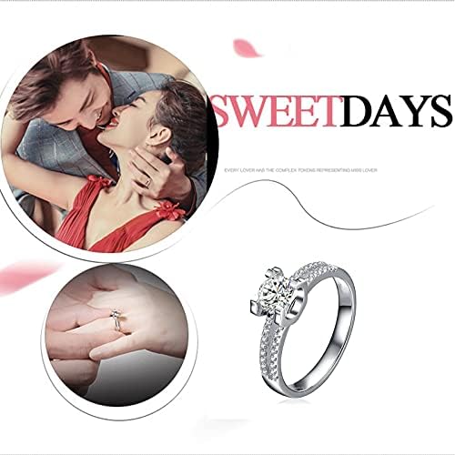 2023 Novo anel de diamante de diamantes noivado personalizado Princesa zircão anéis emoção anel