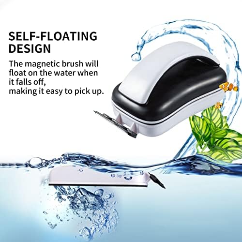 Haihuang Magnetic Aquarium Cleaner Brush, Ferramenta de limpador de algas de tanques de peixes, flutuando com alça sem arranhões,