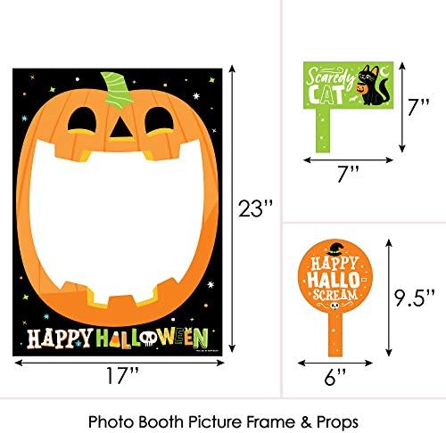 Big Dot of Happiness Jack -o' -Lantern Halloween - Kids Halloween Party Selfie Photo Booth Picture Frame e adereços - Impresso em