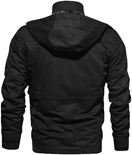 Jackets Luvlc para homens, jackets de flanela térmica de flanela térmica de inverno